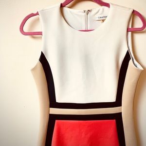 Calvin Klein Fitted multi color dress